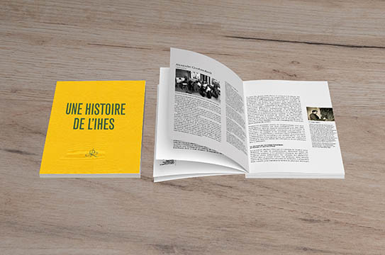 visuel du livre des 60 ans : Une histoire de l'IHES / visual of book of the 60th anniversary