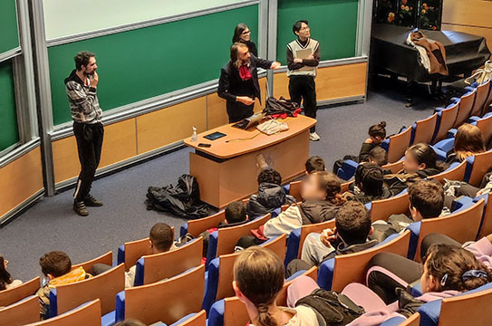 Visite d'élèves de 5e du collège Aimé Césaire (Les Ulis), 27 mars 2023