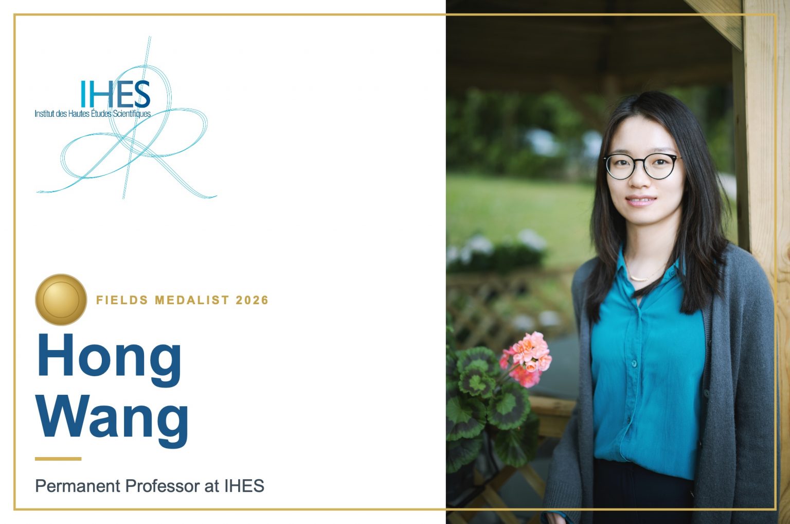 Hong Wang Joins IHES As Permanent Professor Of Mathematics IHES